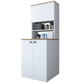 Hanah Home Armario para Lavadora KD102 - 2160 - Nogal, Organizador Funcional para Lavadero